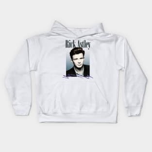 Rick Astley / 80s Aesthetic Fanart Tribute Design Kids Hoodie